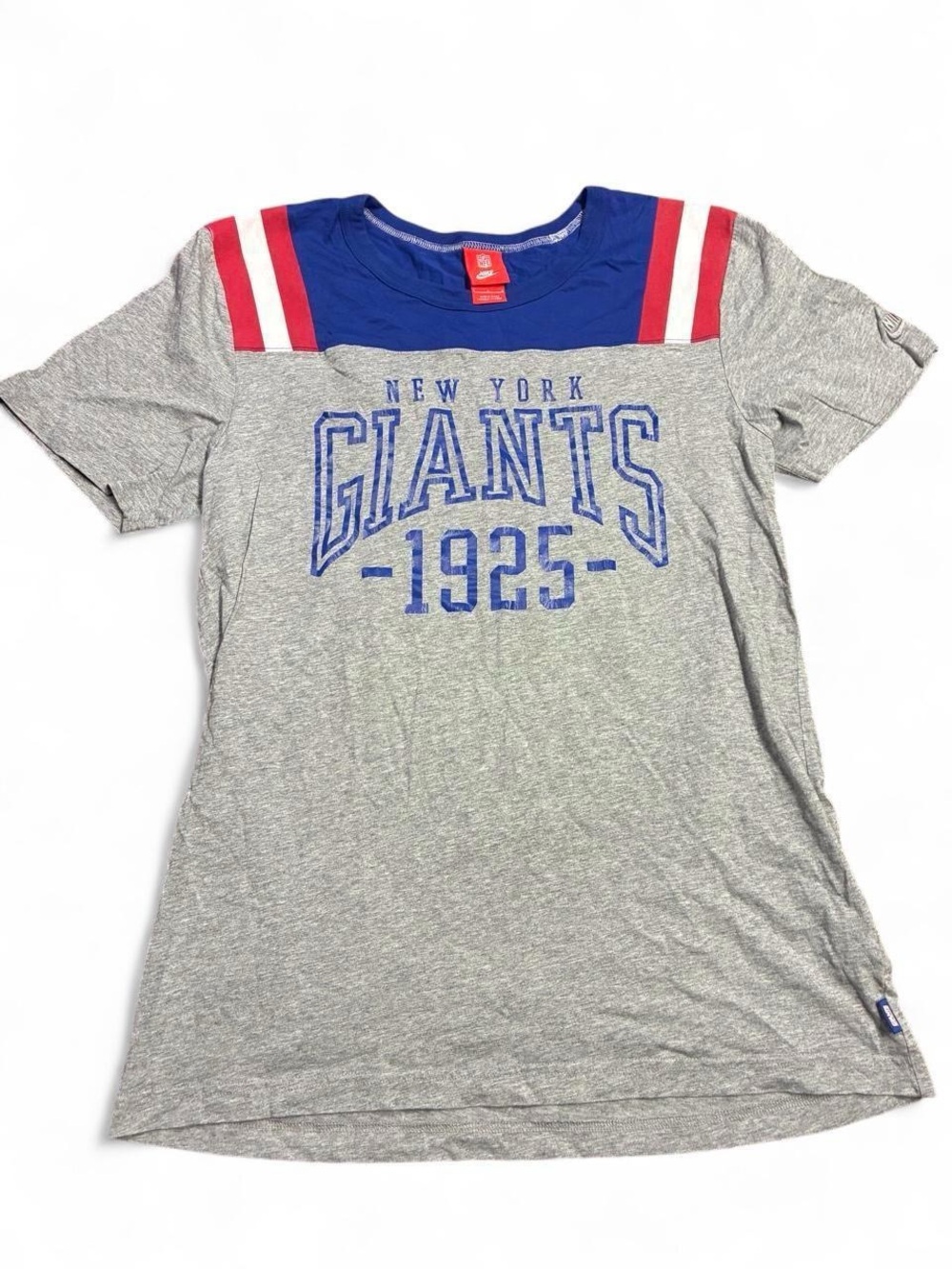 New York Giants women’s Gray & Royal Blue Team T-Shirt